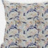 18" Light Blue Indigo Roses Suede Throw Pillow