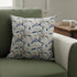18" Light Blue Indigo Roses Suede Throw Pillow