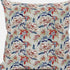 18" Red Indigo Roses Suede Throw Pillow