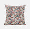 20" Red Pale Green Roses Suede Throw Pillow