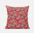 20" Salmon Red Roses Suede Throw Pillow