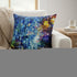 18" Bright Blue Yellow Springtime Suede Throw Pillow