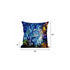 18" Bright Blue Yellow Springtime Suede Throw Pillow