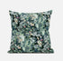 16" Green Black Springtime Suede Throw Pillow