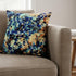 20" Orange Blue Springtime Suede Throw Pillow