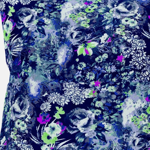 20" Purple Blue Springtime Suede Throw Pillow