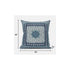 18” Blue White Holy Floral Suede Throw Pillow