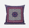 18” Magenta Indigo Holy Floral Suede Throw Pillow