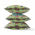 20” Green Orange Flower Bloom Suede Throw Pillow