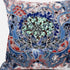20” Blue Pink Flower Bloom Suede Throw Pillow