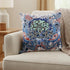 20” Blue Pink Flower Bloom Suede Throw Pillow