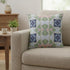 16" Green Pink Cosmic Circle Boho Suede Throw Pillow