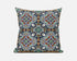 16" Green Orange Cloverleaf Boho Suede Throw Pillow