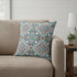 16" Green Orange Cloverleaf Boho Suede Throw Pillow