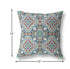 16" Green Orange Cloverleaf Boho Suede Throw Pillow