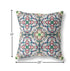 16" Green White Cloverleaf Boho Suede Throw Pillow