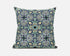 16" Green Cream Cloverleaf Boho Suede Throw Pillow