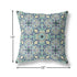 16" Green Cream Cloverleaf Boho Suede Throw Pillow