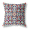 16" Green Orange Cloverleaf Boho Suede Throw Pillow