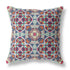 16" Green Orange Cloverleaf Boho Suede Throw Pillow