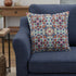 16" Green Orange Cloverleaf Boho Suede Throw Pillow