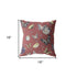 20" Copper Rose Butterflies Decorative Suede Throw Pillow