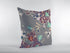20" Purple Gray Garden Decorative Suede Throw Pillow