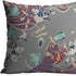 20" Purple Gray Garden Decorative Suede Throw Pillow