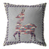 20" Purple Cream Boho Deer Suede Throw Pillow