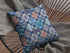 20” Turquoise Red Trellis Suede Throw Pillow