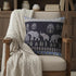 20” Purple Ornate Elephant Suede Throw Pillow
