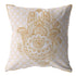 20” Gold White Hamsa Boho Suede Throw Pillow