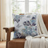 20” Gray White Butterfly Suede Throw Pillow