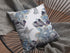 20” Gray White Butterfly Suede Throw Pillow