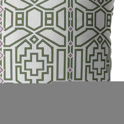 20" White Bird Maze Decorative Suede Throw Pillow
