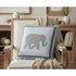 20” Gold White Elephant Boho Suede Throw Pillow