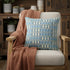 20" Blue Cream Spades Suede Throw Pillow