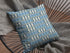 20" Blue Cream Spades Suede Throw Pillow
