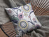 20” White Yellow Floral Suede Throw Pillow