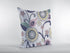 20” White Yellow Floral Suede Throw Pillow