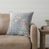 20” Gray Orange Boho Bird Suede Throw Pillow