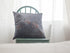 20” Gray Orange Boho Bird Suede Throw Pillow