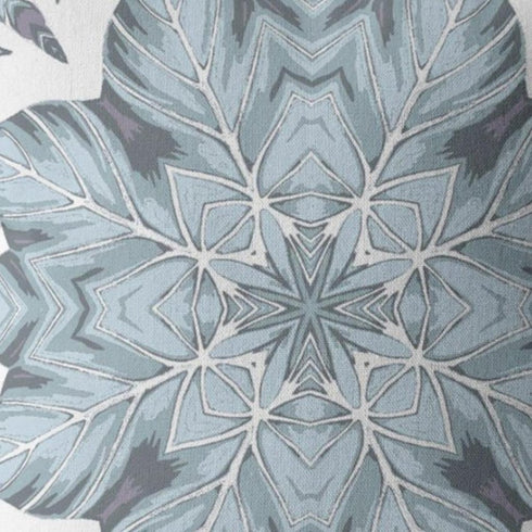 20" Blue Floral Forest Suede Throw Pillow
