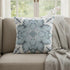 20" Blue Floral Forest Suede Throw Pillow