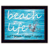 Beach Life 2 Black Framed Print Wall Art