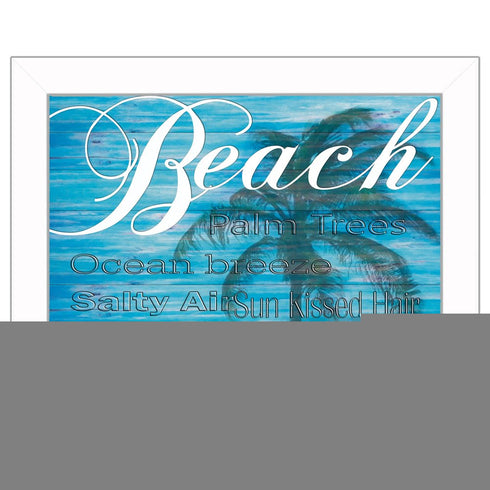 Beach Take Me There 2 White Framed Print Wall Art