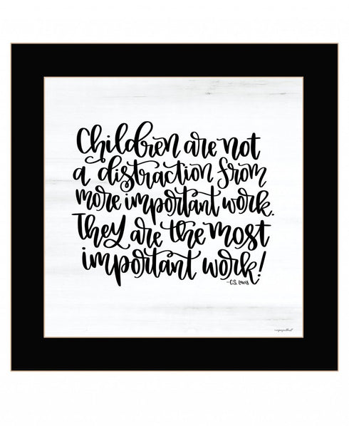 The Most Important Work 3 Black Framed Print Wall Art