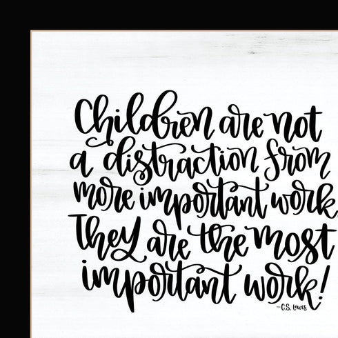 The Most Important Work 3 Black Framed Print Wall Art