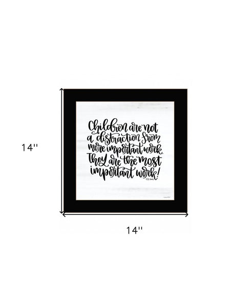 The Most Important Work 3 Black Framed Print Wall Art