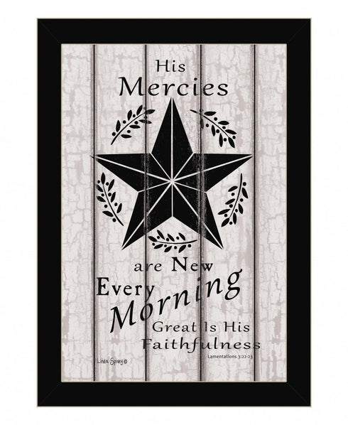 His Mercies are New Every Morning 2 White Framed Print Wall Art